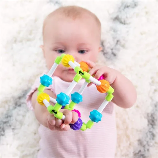Прорізувач тактильний Fat Brain Toys м'який 10 см різнокольоровий