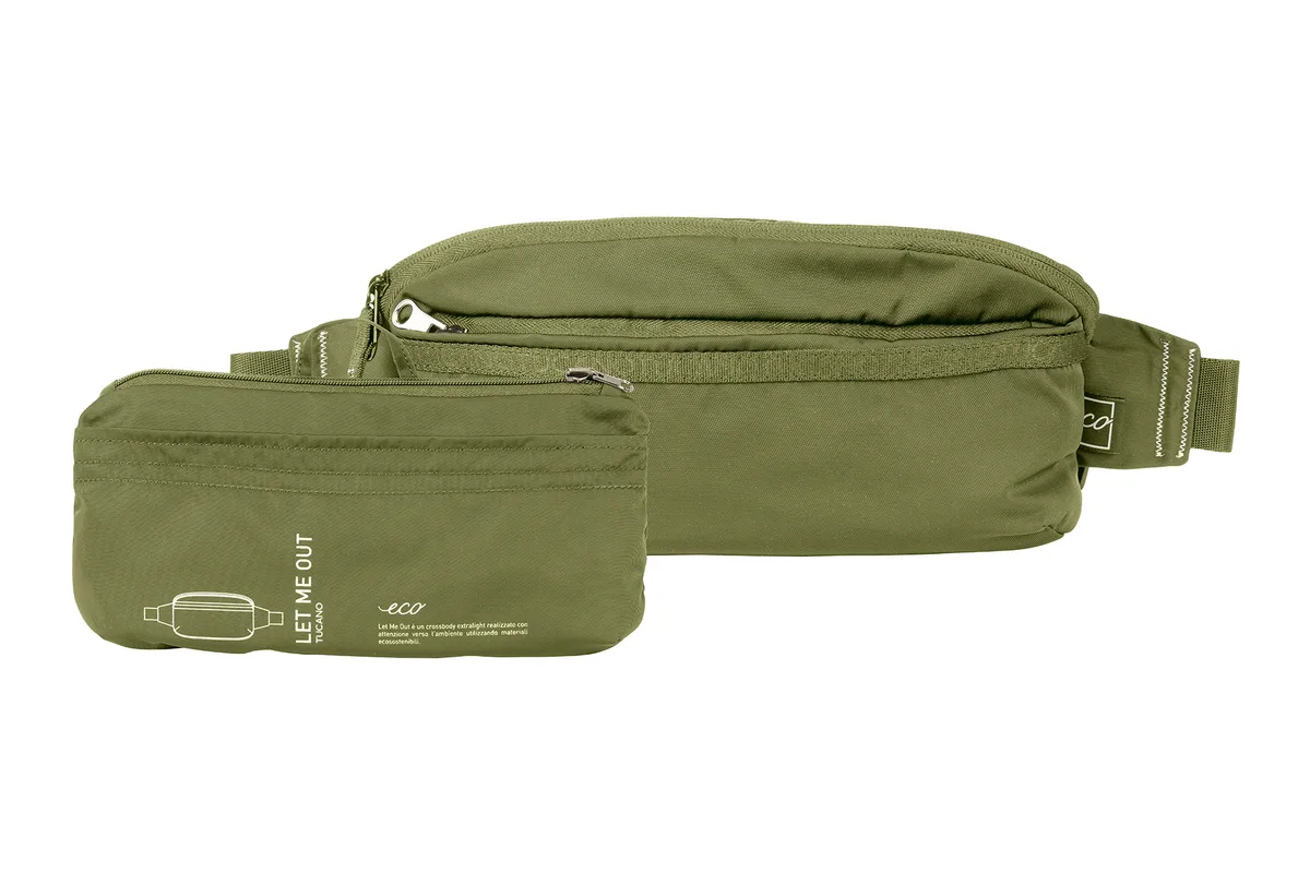 Сумка через плече, розкладна, Tucano Let Me Out Crossbody, зелена