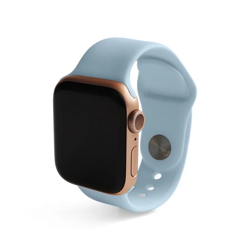 Ремешок Apple силиконовый 38-40 мм S/M голубой