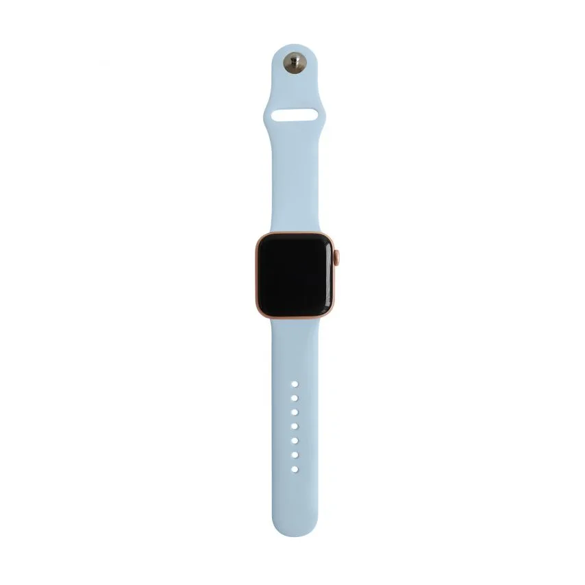 Ремешок Apple силиконовый 38-40 мм S/M голубой