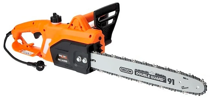Електрична ланцюгова пила SEQUOIA SEC2416SO 2.4 кВт, шина Oregon 40 см, 3/8", 1.3 мм, 7000 об/хв, вага 4.68 кг.