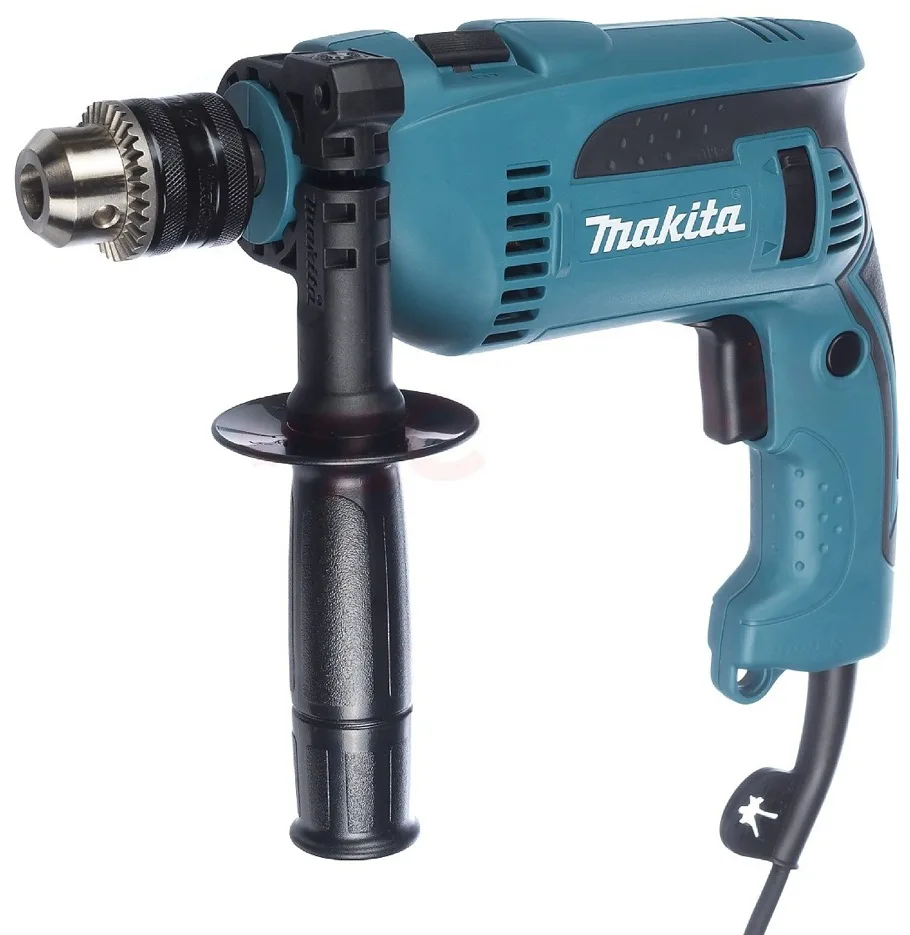 Ударна дрель Makita HP1640, 680 Вт, зубчастий патрон 13 мм, 0-2800 об/хв, вага 2 кг.