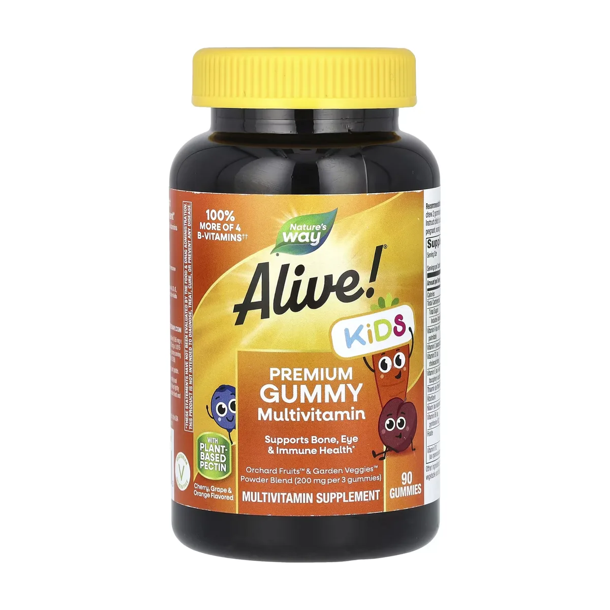 Мультивитамины Alive Premium для детей жевательные 90 шт Пектин Вишня Апельсин Виноград
