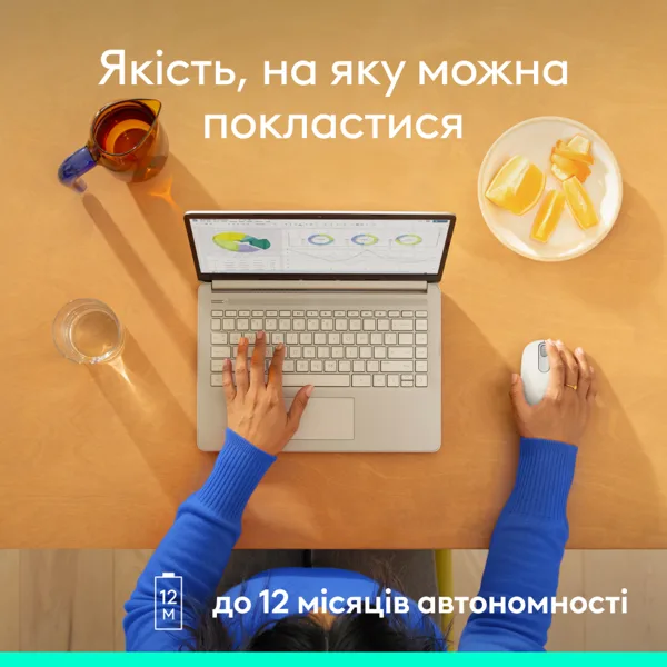 Миша Logitech Bluetooth Маленька Білий