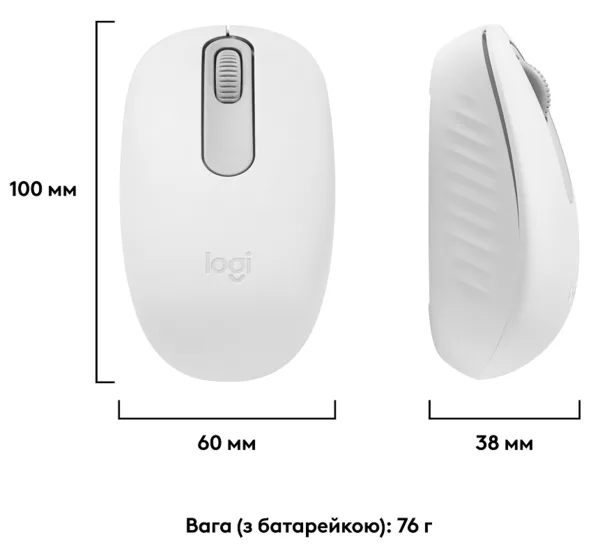 Миша Logitech Bluetooth Маленька Білий