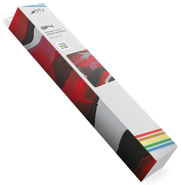 Игровая поверхность Xtrfy GP4 Abstract Retro, L (460 x 400 x 4мм), красный