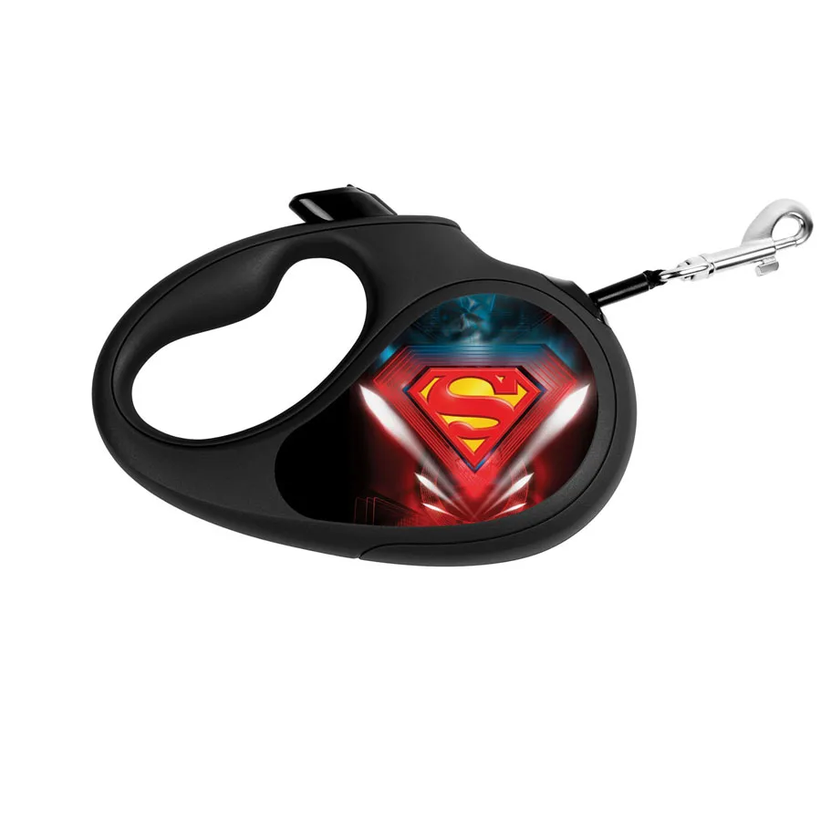 Поводок-рулетка WAUDOG R-leash L 5 м пластиковый черный светоотражающая лента