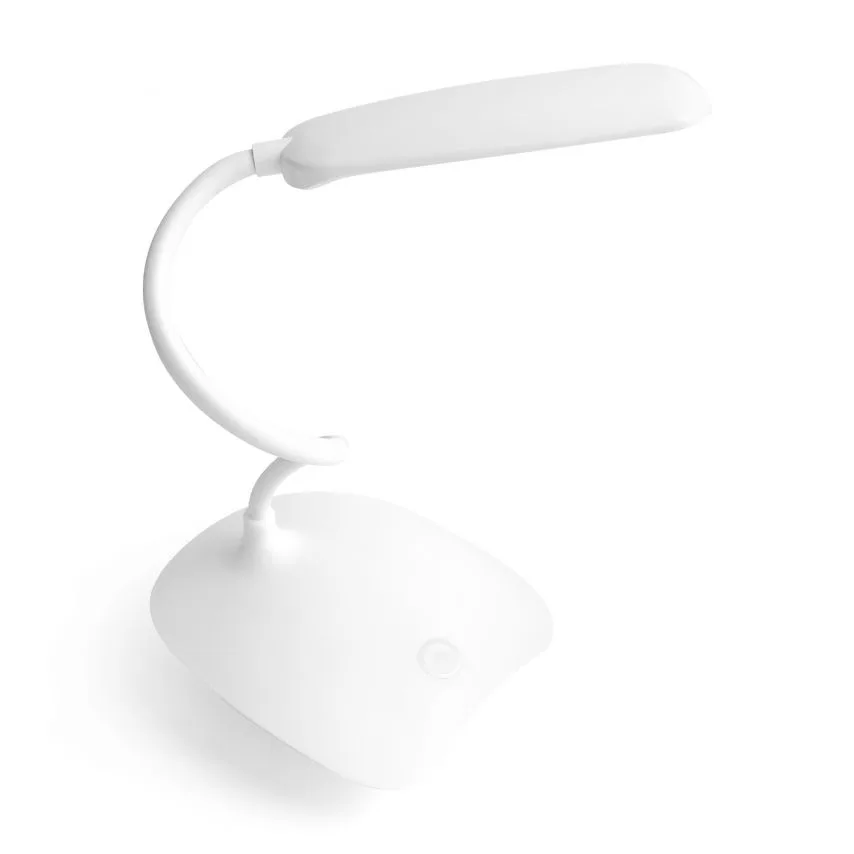 Настільна LED лампа пластикова 6000K біла 400mAh