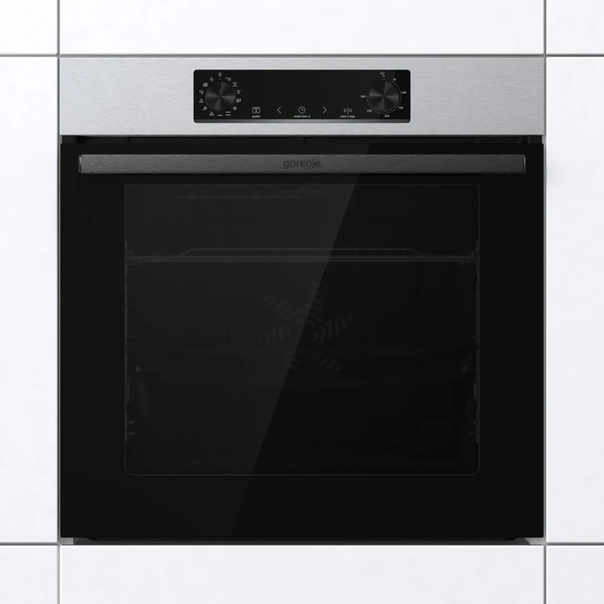 Електрична духова шафа Gorenje, 77 л, клас енергоспоживання A, нержавіюча сталь.