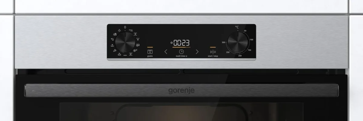 Електрична духова шафа Gorenje, 77 л, клас енергоспоживання A, нержавіюча сталь.