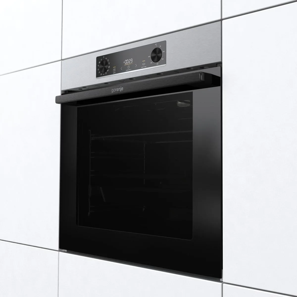 Електрична духова шафа Gorenje, 77 л, клас енергоспоживання A, нержавіюча сталь.