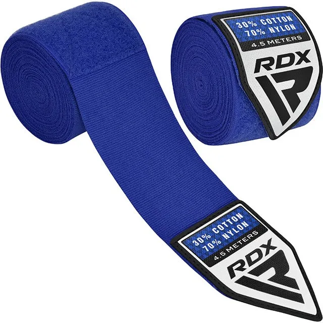 Бинти для боксу RDX бавовна 450 см сині
