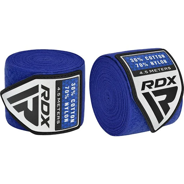 Бинти для боксу RDX бавовна 450 см сині