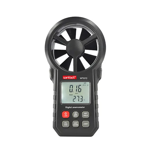 Анемометр цифровий WINTACT WT87C для вимірювання об'ємної витрати 0,3-30 м/с пластик 165х85х39 мм