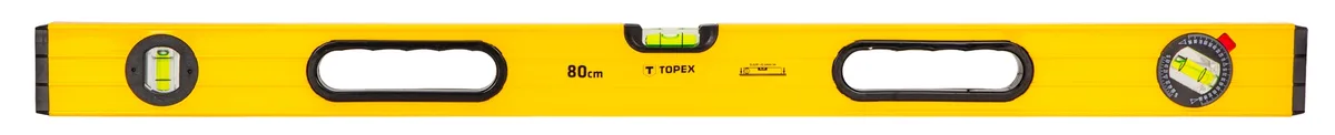 Рівень TOPEX алюмінієвий 80 см 3 ампули