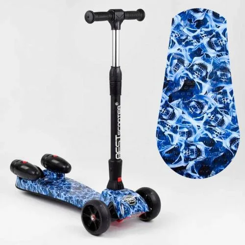 Самокат с парогенератором Best Scooter для детей с музыкой и дымом складной алюминиевый руль