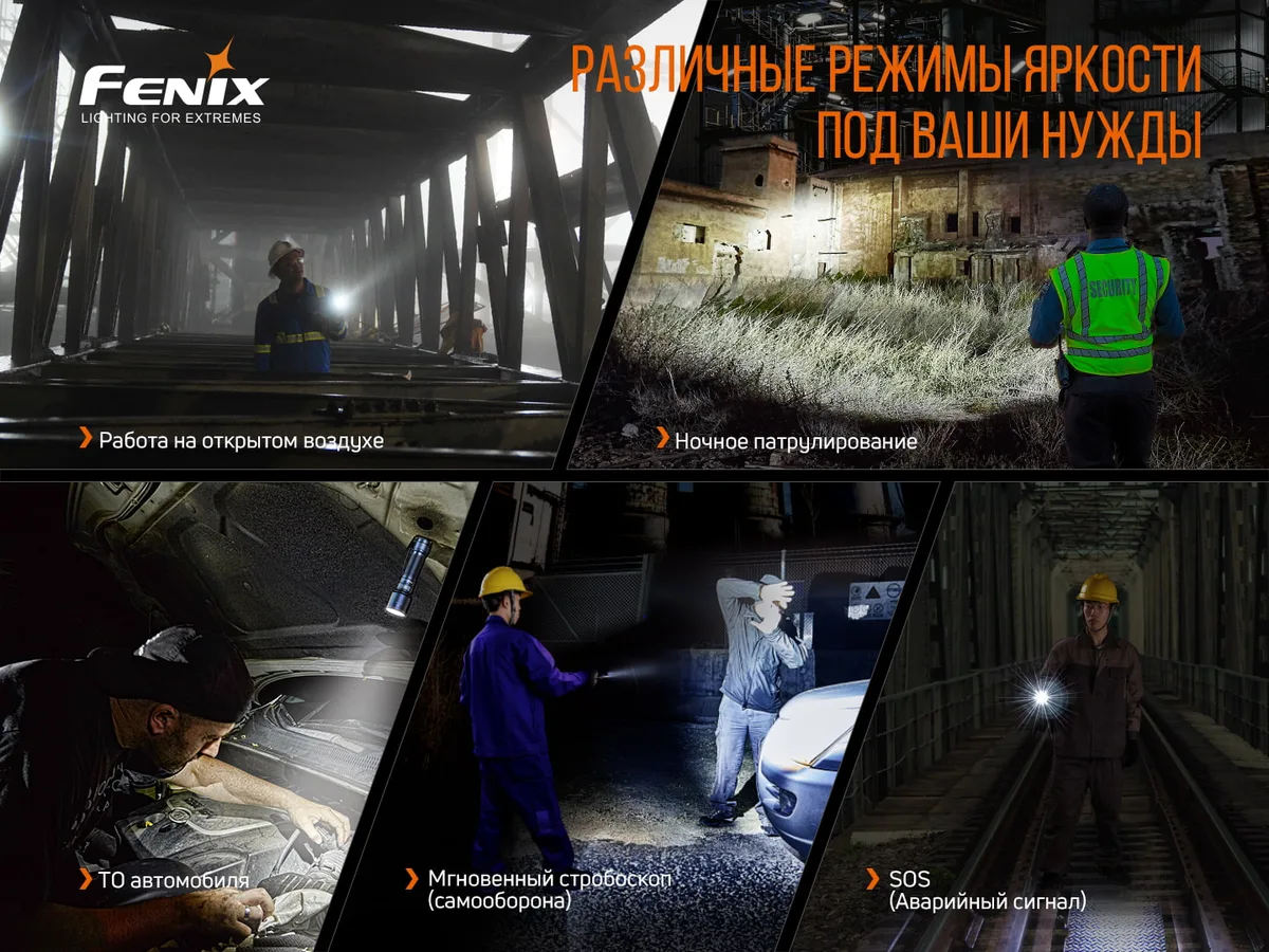 Ліхтар ручний Fenix алюміній 149х40х27 мм білий