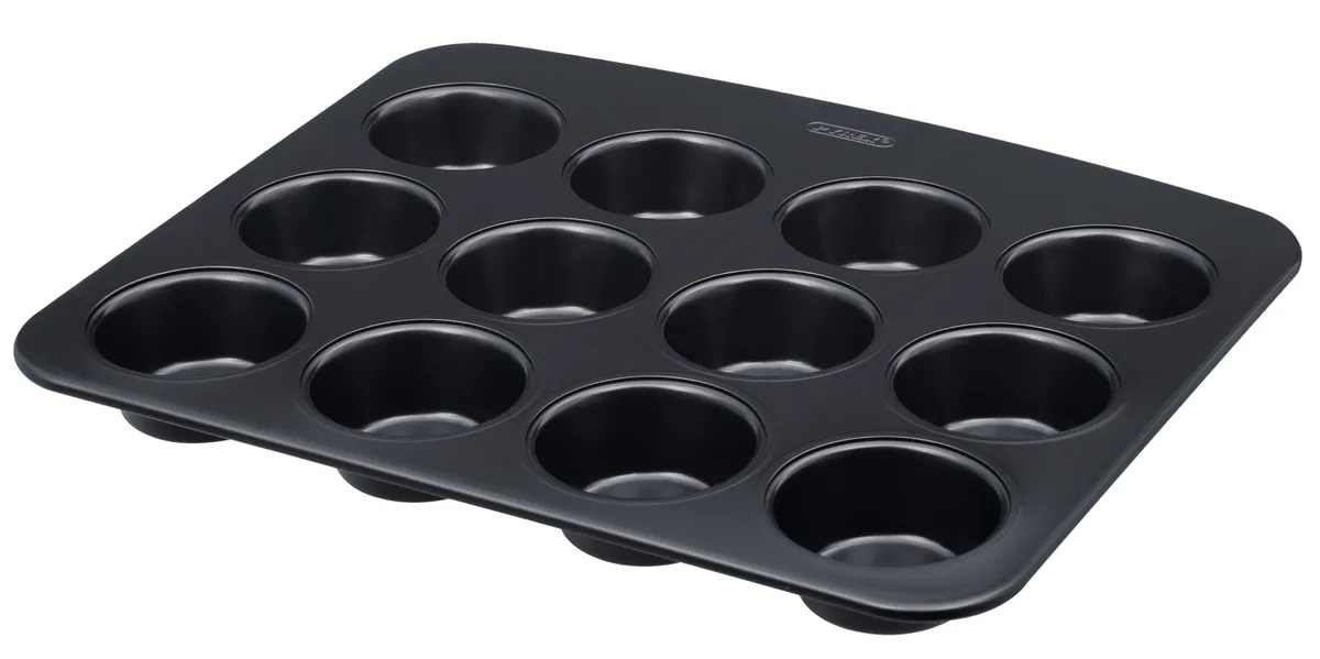 Форма для мафінів Pyrex вуглецева сталь 12 шт прямокутна чорна
