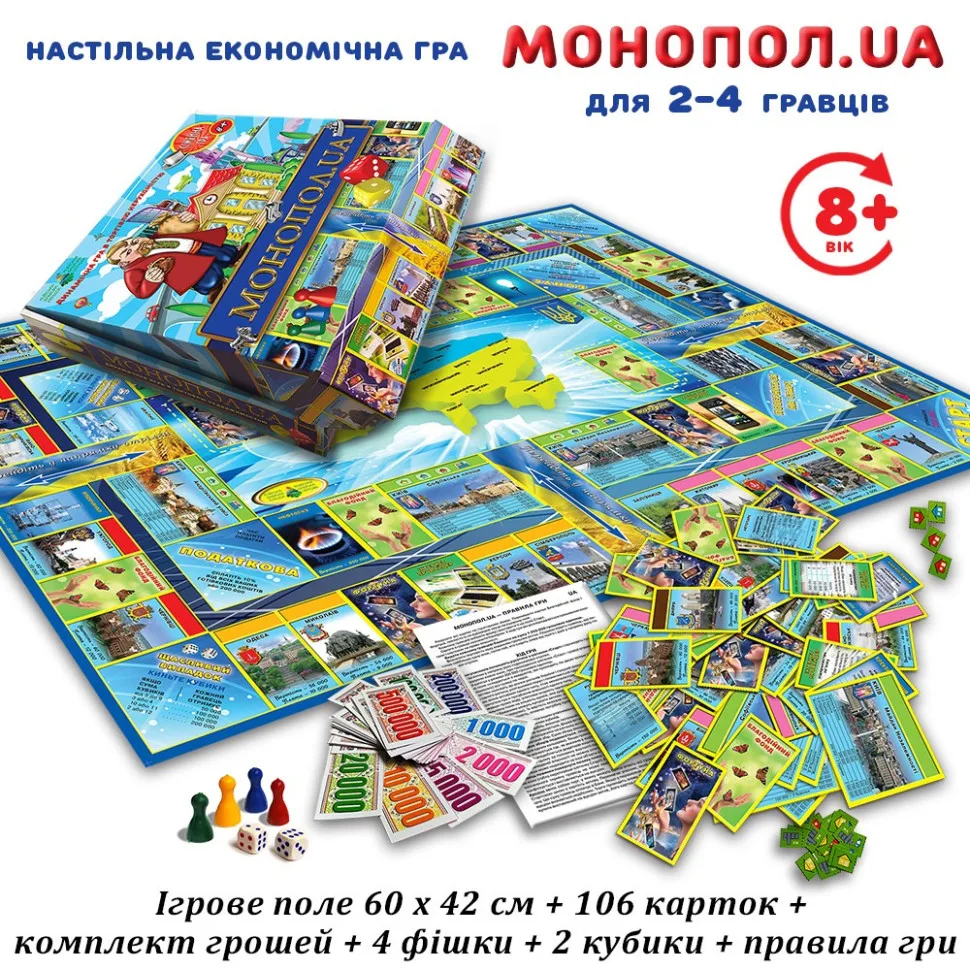 Настольная игра Монополия для всей семьи экономическая игра от 8 лет логическая стратегия для детей и взрослых