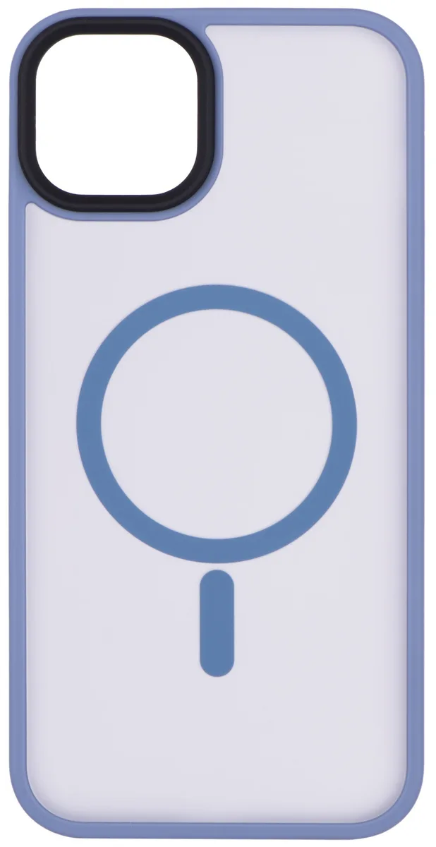 Чохол 2Е Basic для iPhone 15 Plus, Soft Touch MagSafe Cover, синій світлий