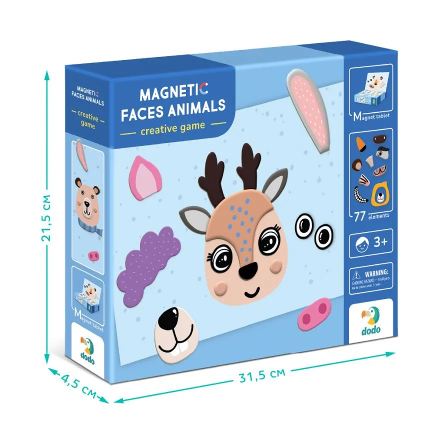 Магнітна гра для малюків DoDo Toys магнітна дошка 21,5х31,5 см 77 елементів