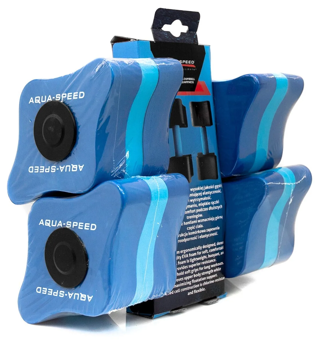 Гантелі для аквафітнесу AQUA SPEED спінений етиленвінілацетат 11x15x8 см сині