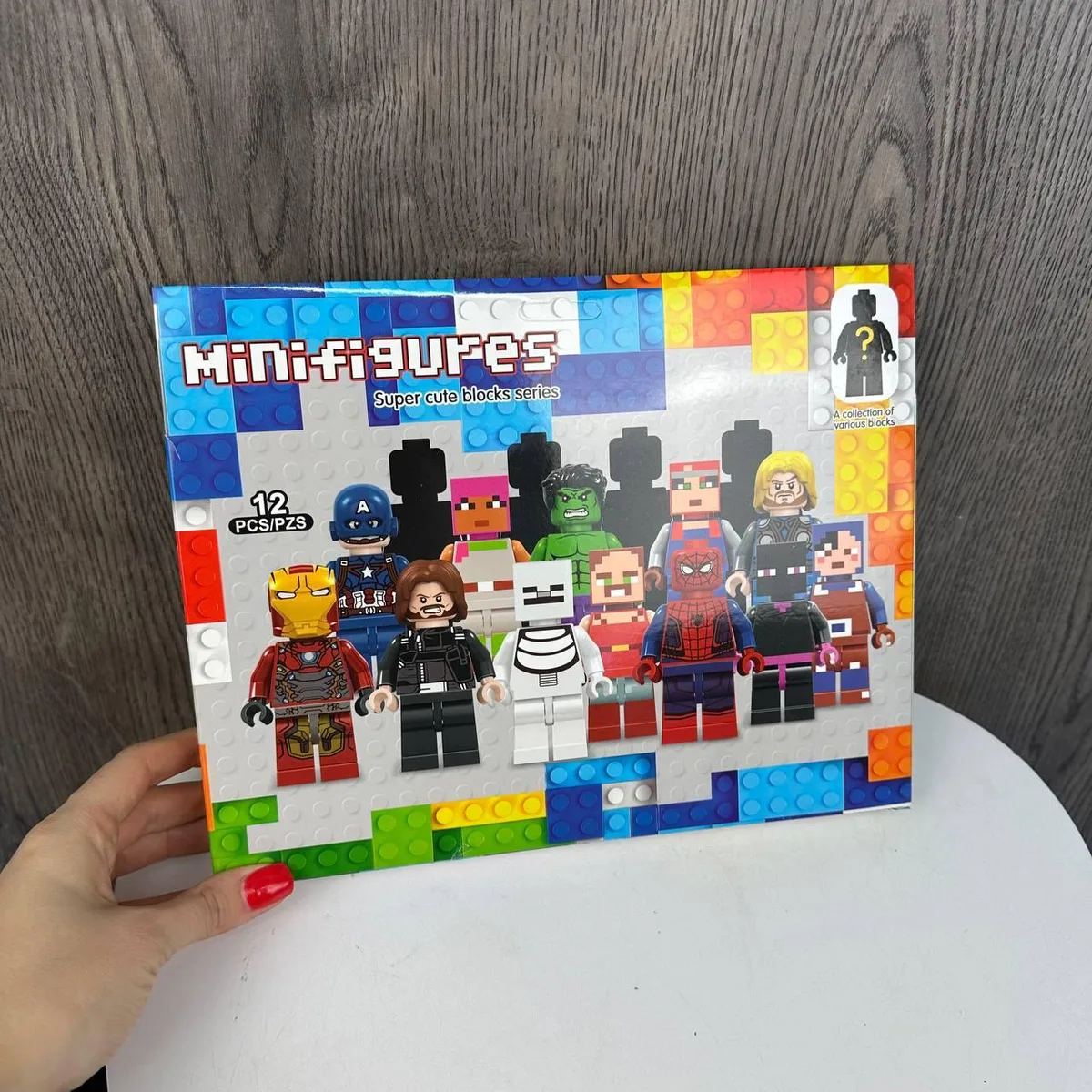 Фигурки LEGO Майнкрафт 12 шт пластик 26х18х4 см разные цвета
