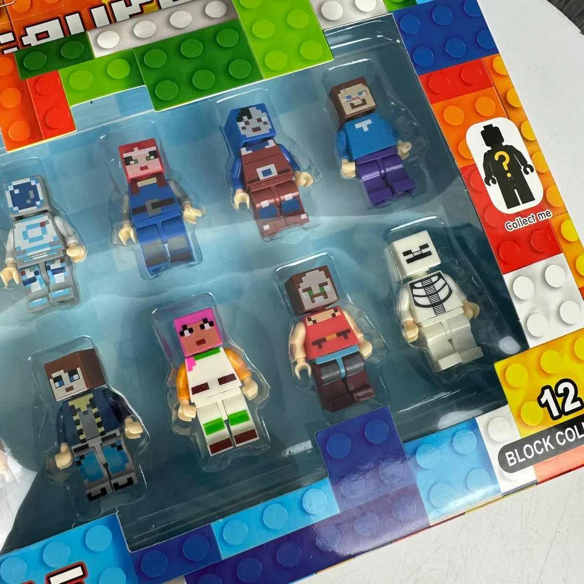 Фигурки LEGO Майнкрафт 12 шт пластик 26х18х4 см разные цвета