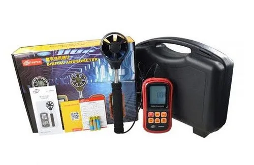 Анемометр виносний Benetech GM8909 0,3-45 м/с 0-45°C гумовий 172x65x29 мм чорний