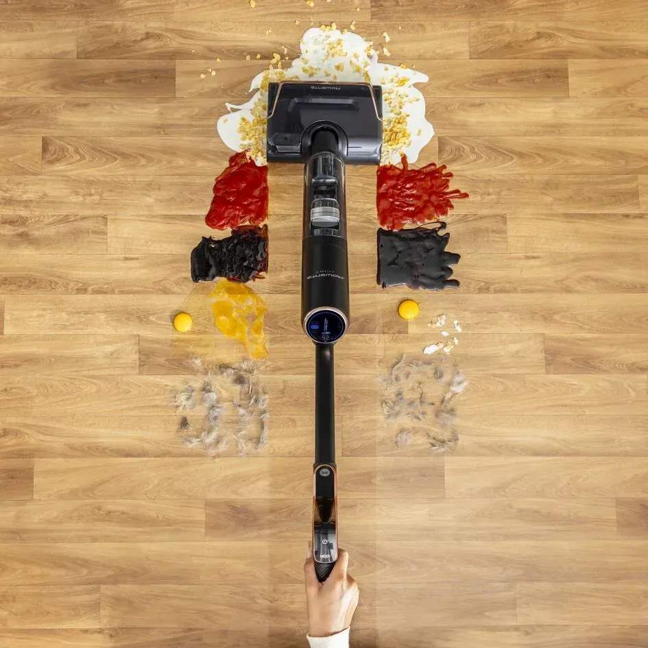 Пилосос Rowenta бездротовий миючий X-Clean 7, 250 Вт, контейнер для пилу - 0.5 л, контейнер для води - 0.65 л, автономна робота до