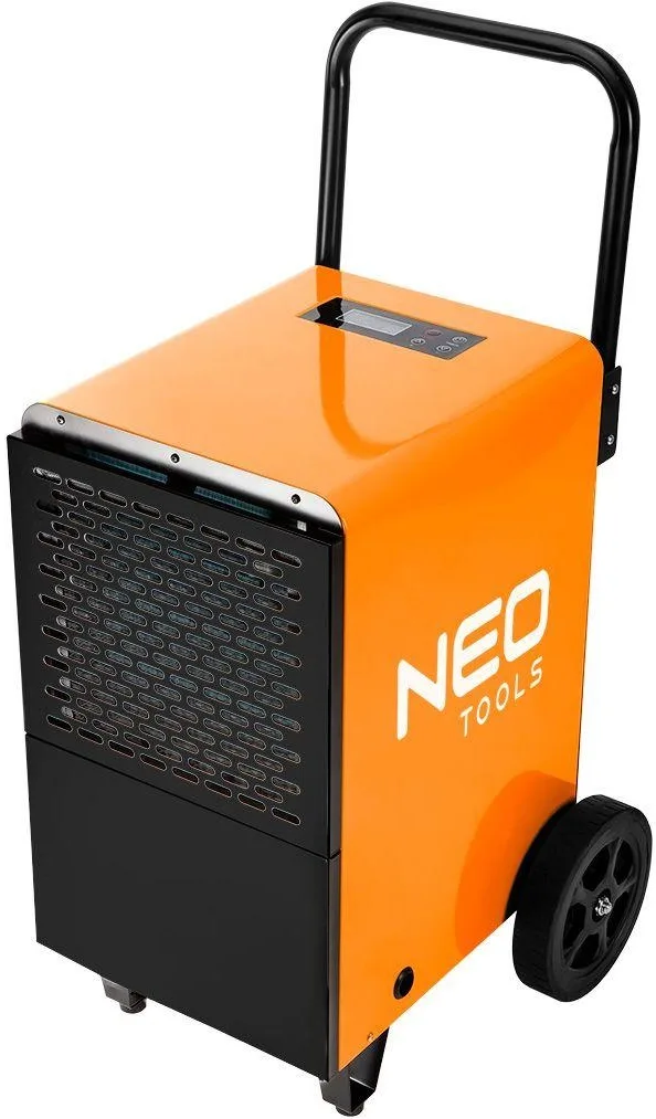Промисловий осушувач повітря Neo Tools, продуктивність 50 л/добу, ефективність на площі до 180 м2, об'єм обробки 300 м3/год, потуж