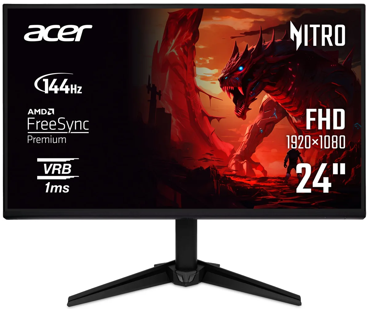 Монитор Acer IPS 23.8" 144Hz Full HD Черный