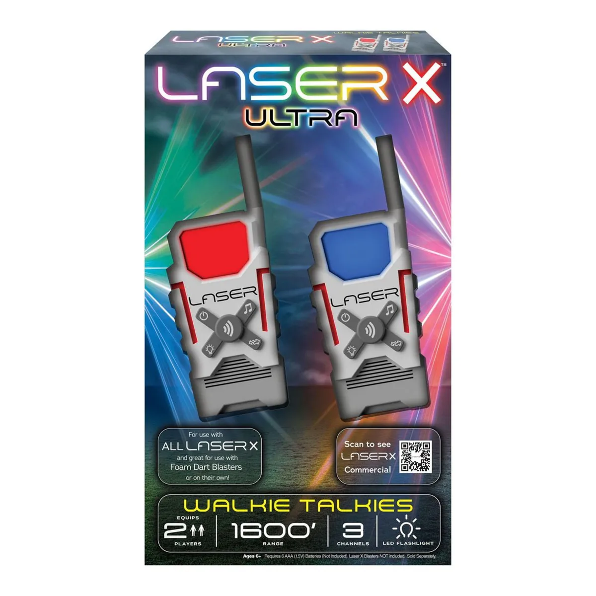 Набор игрушечных раций Laser X комбинированные 14 см для детей от 6 лет