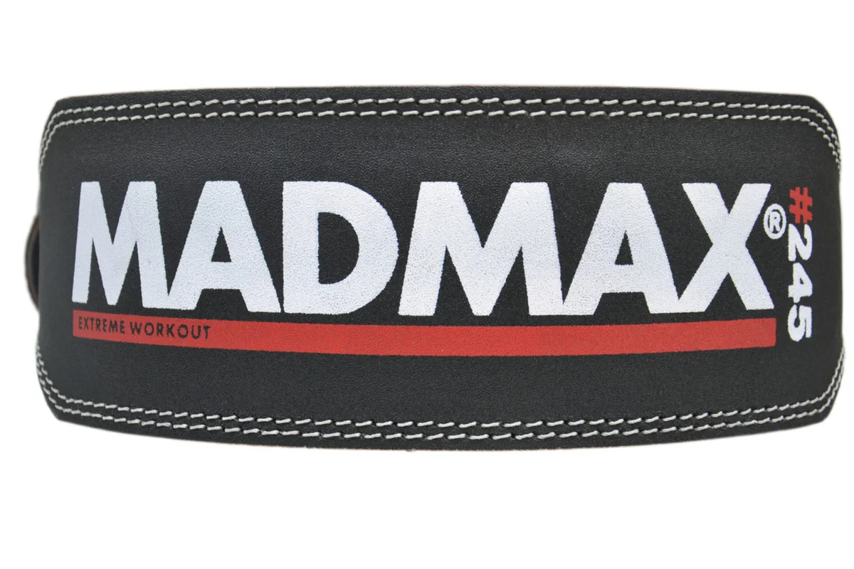 Пояс для важкої атлетики MadMax шкіряний L чорний