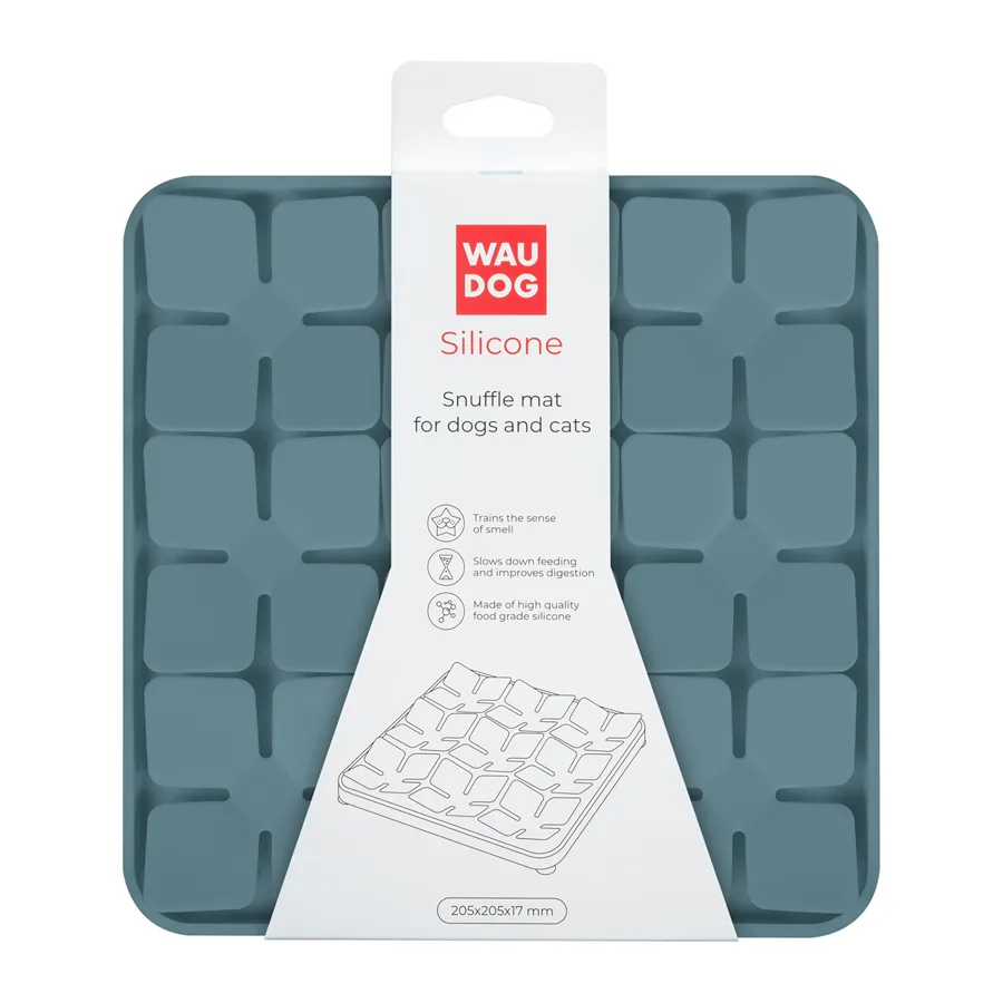 Килимок для пошуку корму WAUDOG Silicone 20,5х20,5х1,7 см силіконовий сірий