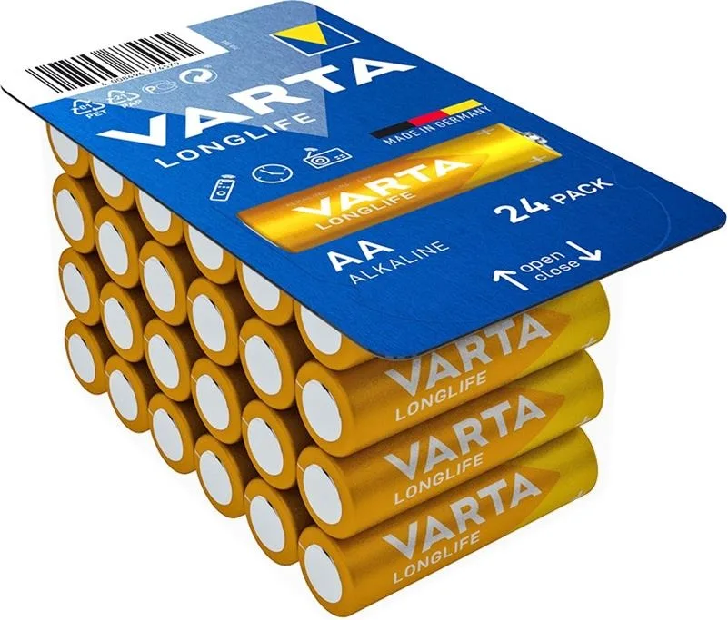 Батарейка Varta Longlife лужна  AA  блістер, 24 шт