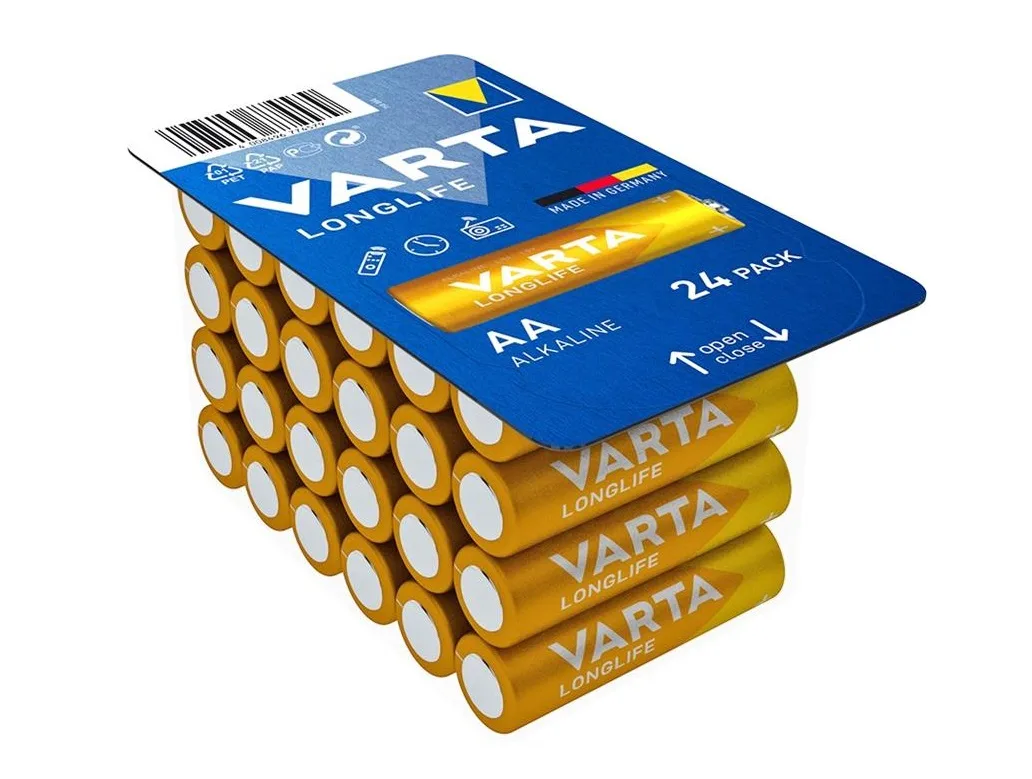 Батарейка Varta Longlife лужна  AA  блістер, 24 шт