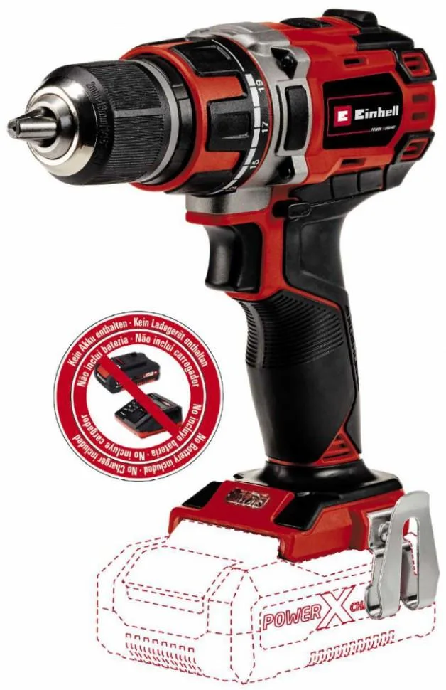 Акумуляторний шуруповерт-дриль Einhell Professional TP-CD 18/50 Li BL Solo 18В 50Нм 0-500·0-1800об/хв 2-13мм 1