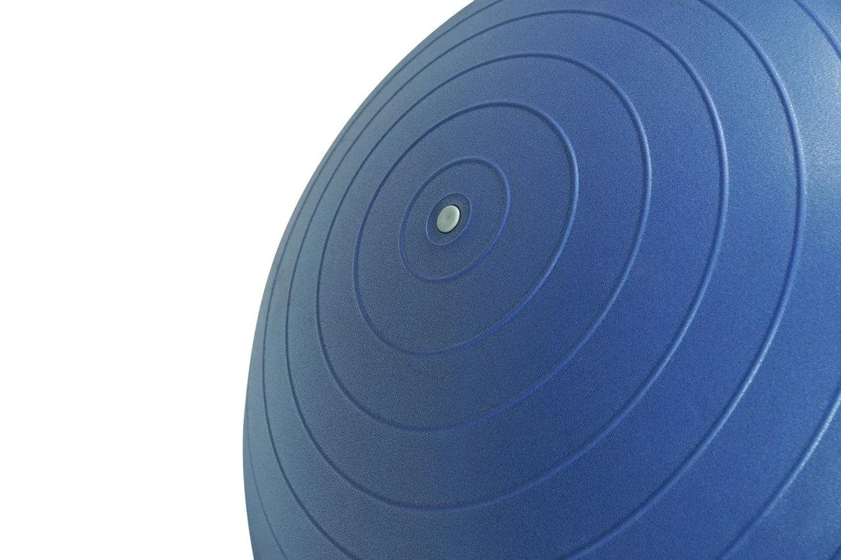 М'яч для фітнесу Active Point PVC 65 см Синій напівмасажний з помпою