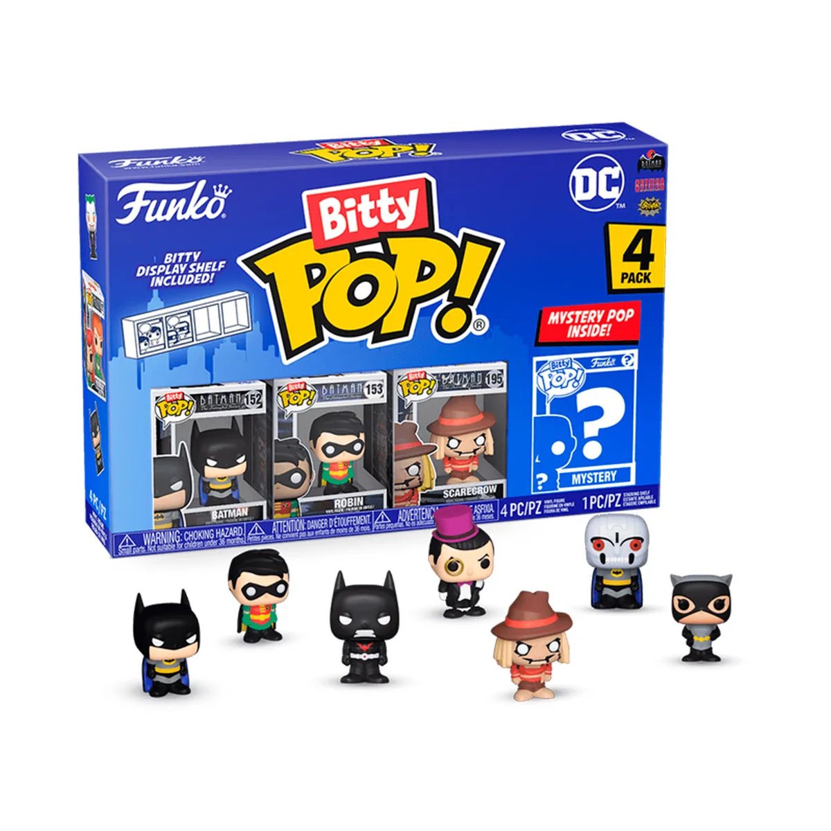 Набір ігрових фігурок Funko Bitty Pop! вініл 2,5 см серія DC 4 фігурки асорт.