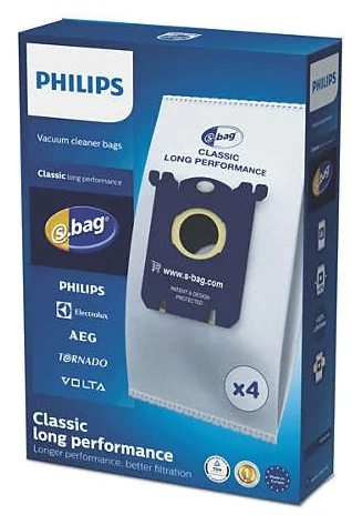Мішки для пилососа Philips s-bag Classic Long Performance синтетичні 4 шт