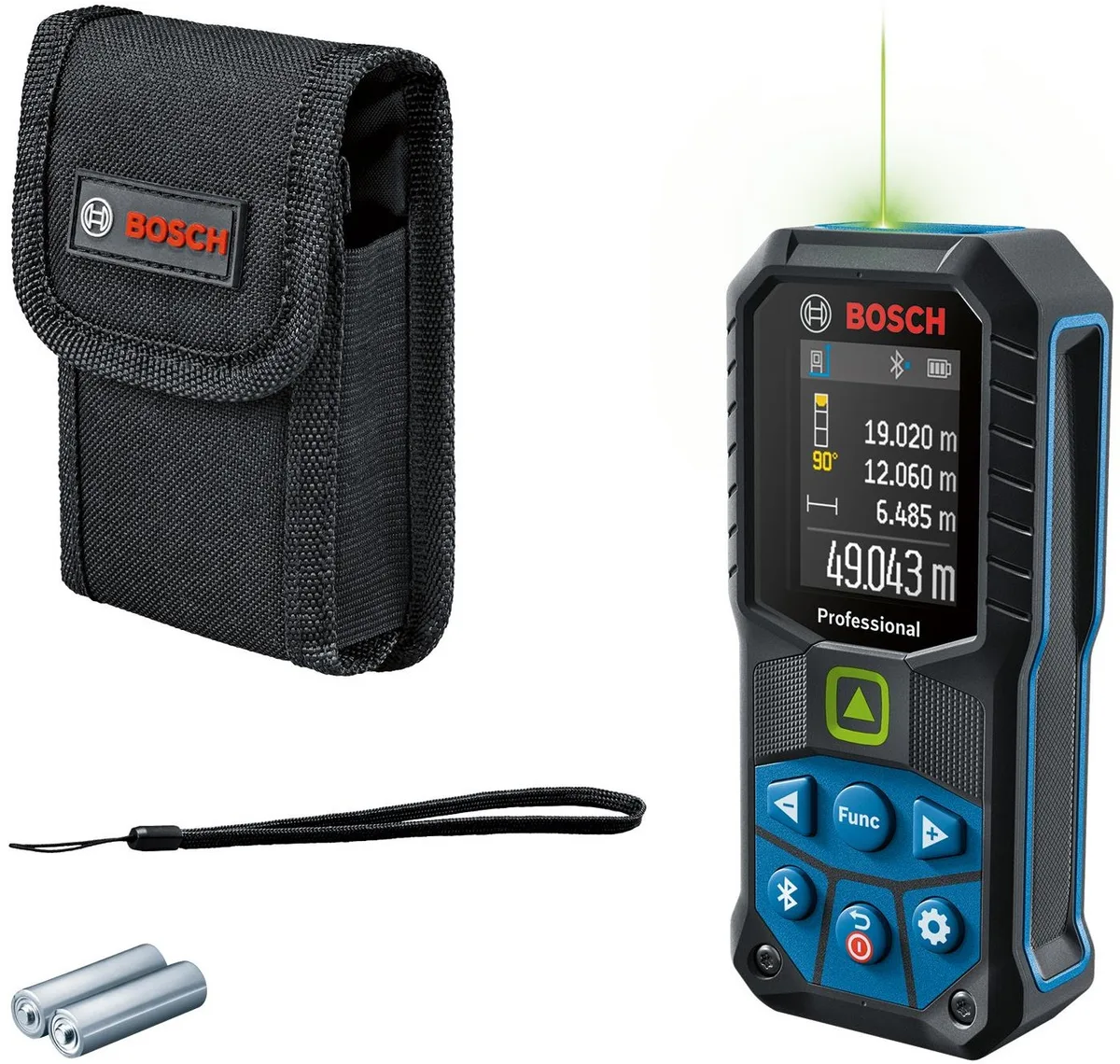 Лазерний далекомір Bosch Professional GLM 50-27 CG, 0.05-50м, точність ±1.5мм, захист IP65, вага 0.17кг.
