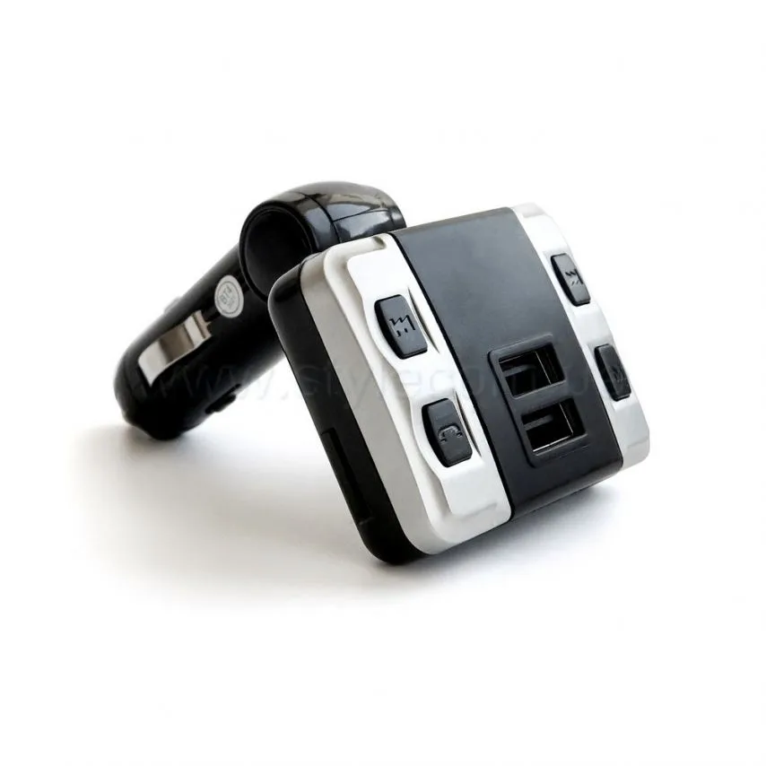 FM-трансмітер Bluetooth 2USB 2,8A пластик чорний
