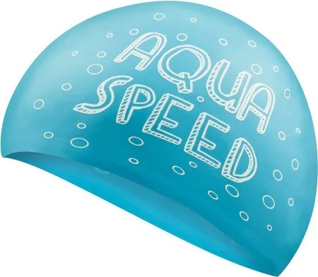 Шапка для плавання Aqua Speed силіконова OSFM блакитна для дітей 4-8 років