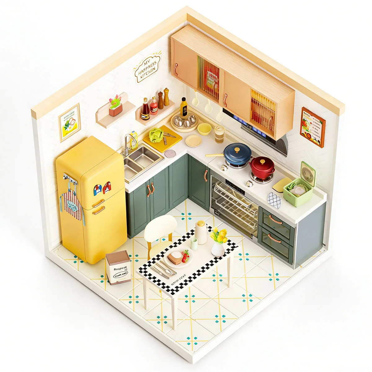Конструктор Mini House кухня 16,5х16,5х19,5 см комбіновані матеріали світло