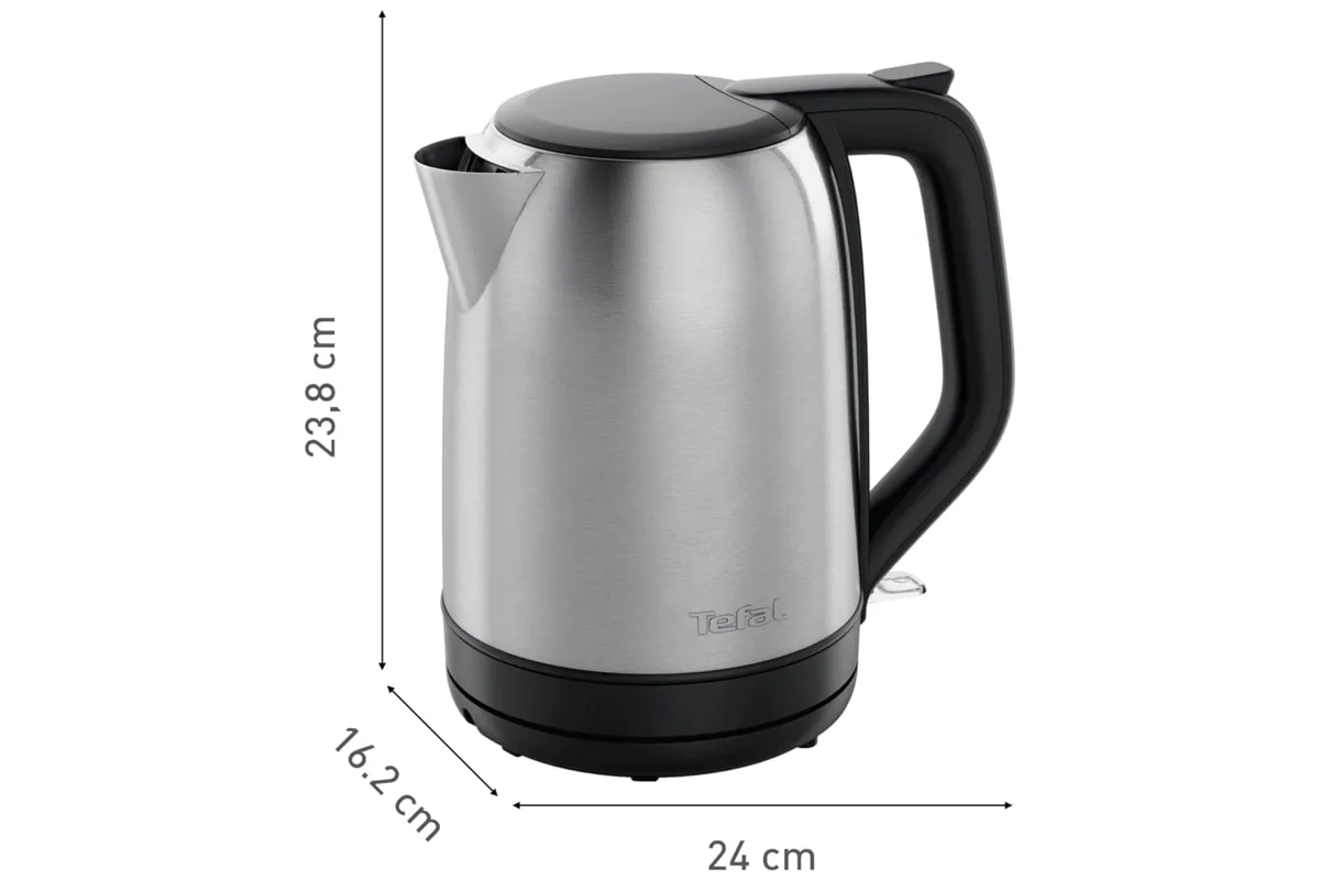Электрочайник Tefal Subito 17л, нержавеющая сталь, чёрный цвет