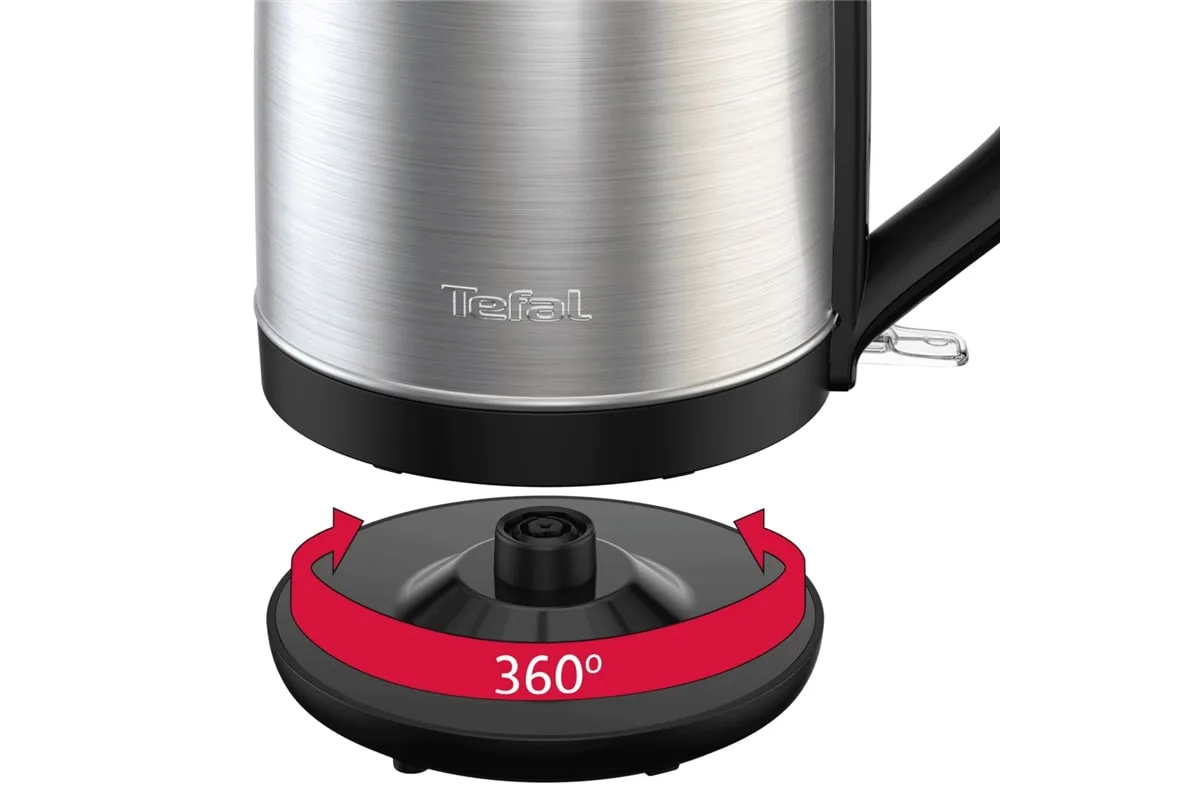 Электрочайник Tefal Subito 17л, нержавеющая сталь, чёрный цвет