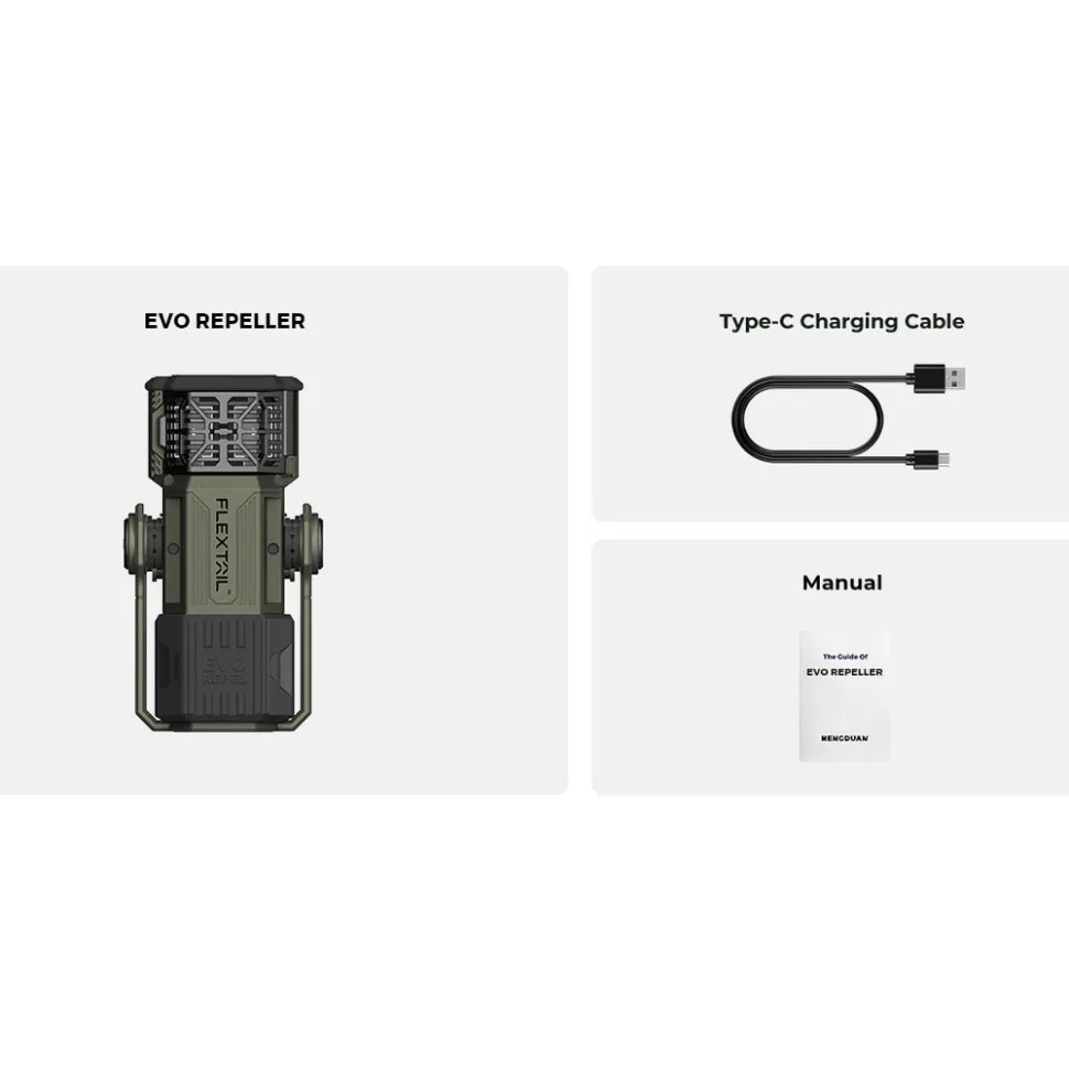 Фумігатор-ліхтар powerbank Flextail 147х83х62 мм зелений
