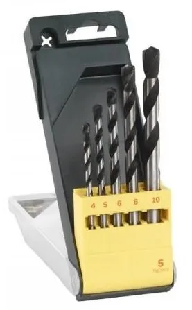 Набір бурів для бетону Bosch Professional, 4-10мм, у кейсі, 5 штук.