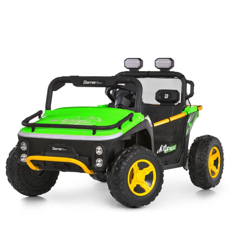 Дитячий електромобіль Bambi Racer екокожа 24V до 35 кг чорний